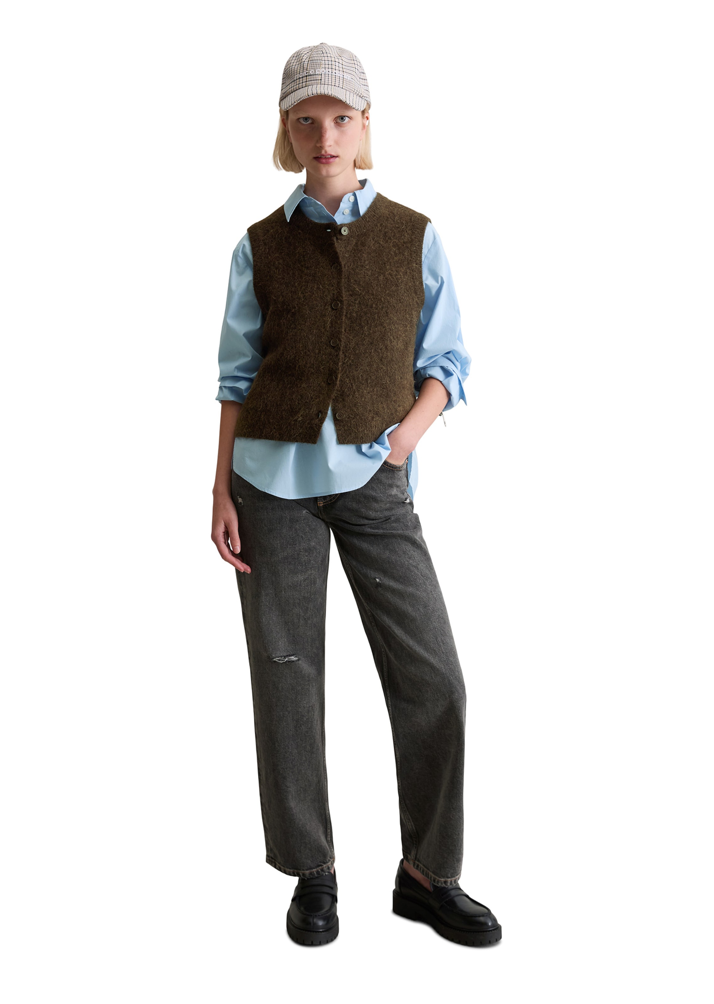 Marc O'Polo DENIM Knitted vest in Brown