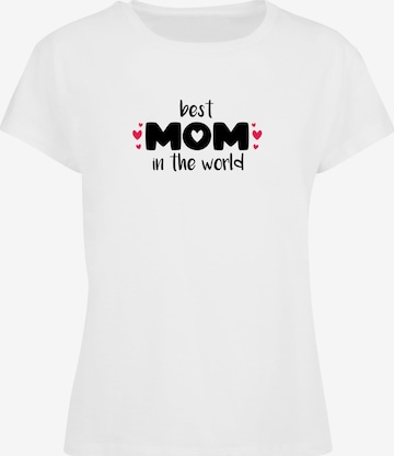 T-shirt 'Mothers Day - Best Mom In The World' Merchcode en blanc : devant