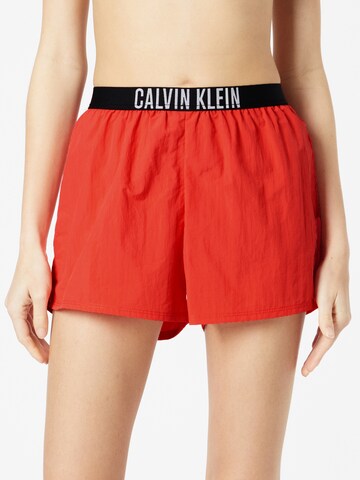 Calvin Klein Swimwear Board Shorts in Red: front