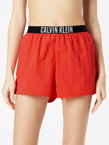 Calvin Klein Swimwear Board Shorts in Red: front