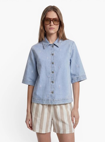 ONLY Blouse 'ONLBella' in Blauw: voorkant