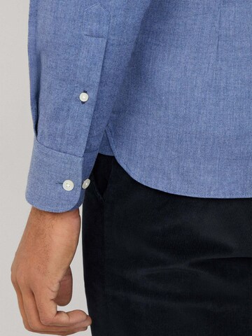 Hackett London Regular fit Overhemd in Blauw