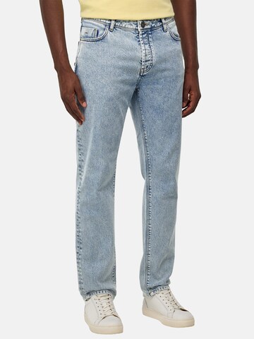 Coupe slim Jean Boggi Milano en bleu : devant