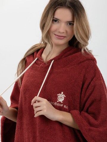 Pacifique Sud Sport-Bademantel 'Surf' in Rot