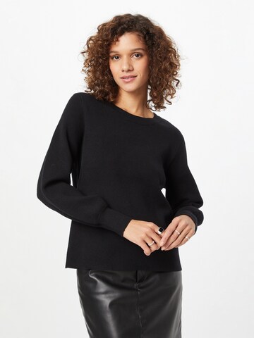 PIECES Sweter 'Jenna' w kolorze czarny: przód