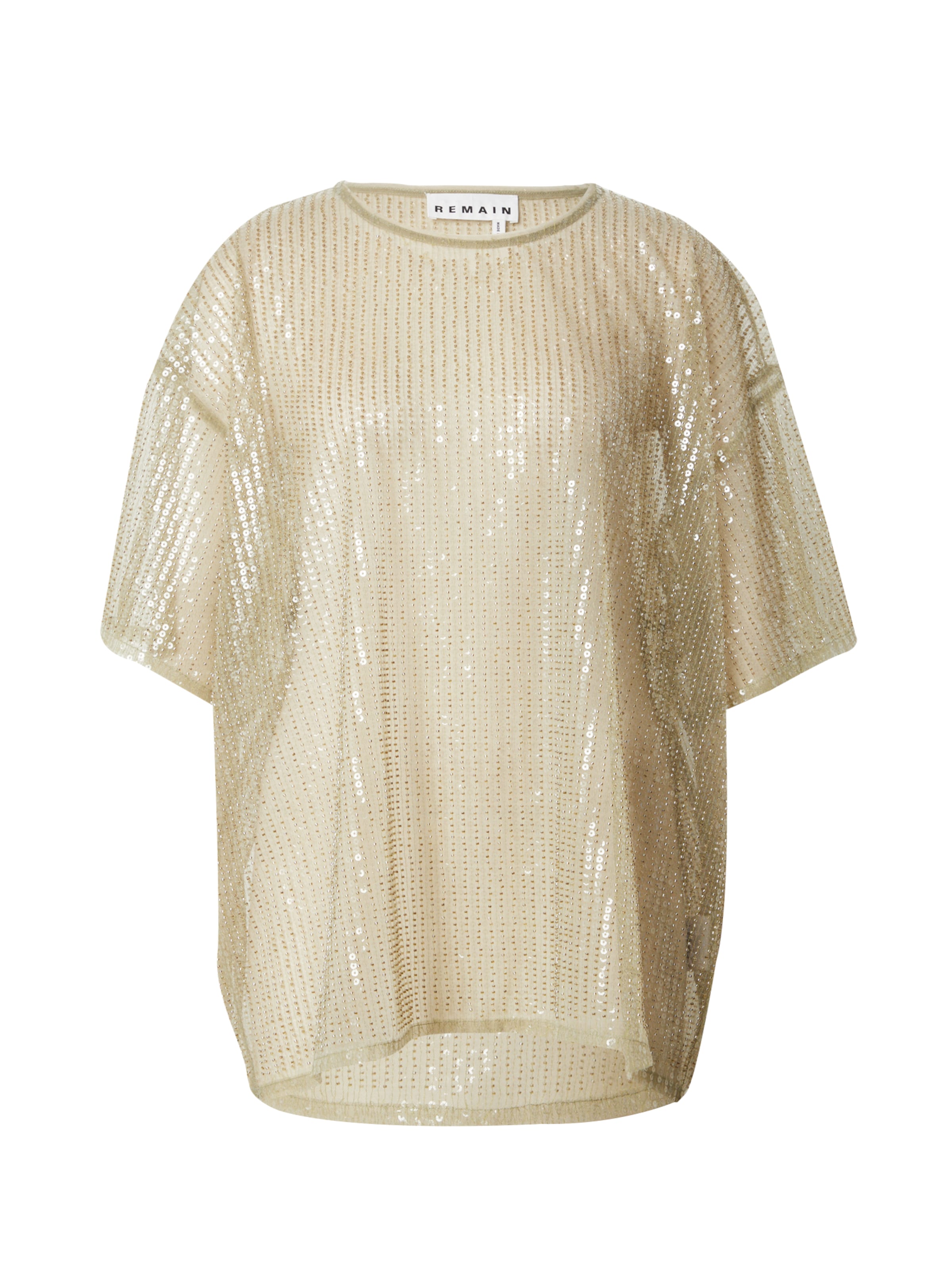 REMAIN Bluza | bež barva: sprednja stran