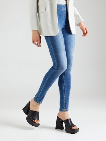 Skinny Jean 'WAUW' ONLY en bleu : devant