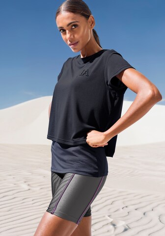 Skinny Pantalon de sport LASCANA ACTIVE en noir