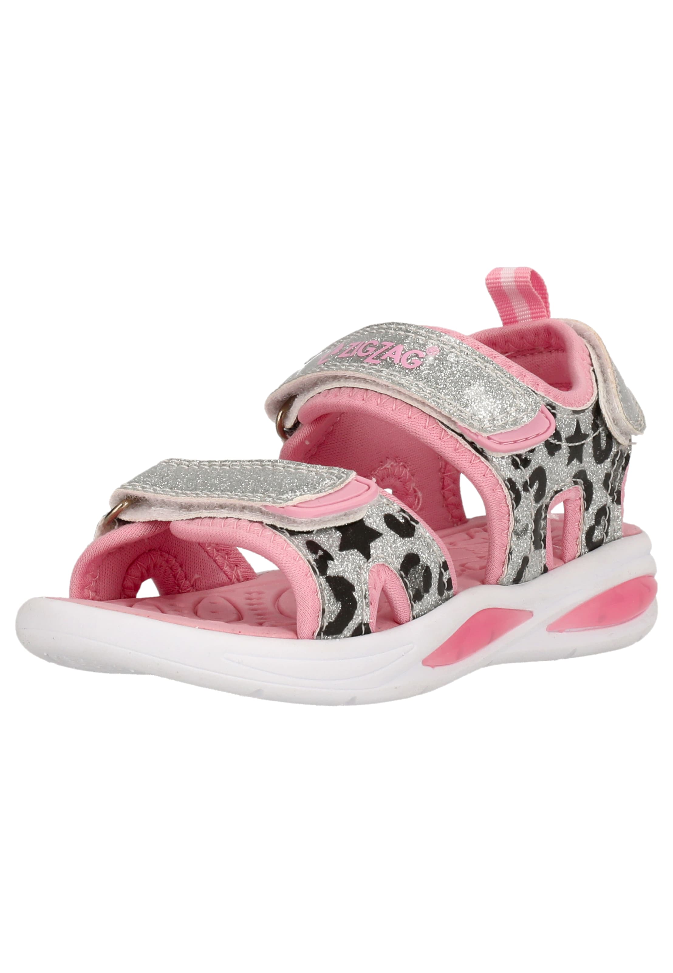 ZigZag Sandal 'Flour' in Pink: front