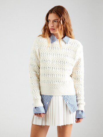 ABOUT YOU Sweater 'Mette ' in White: front