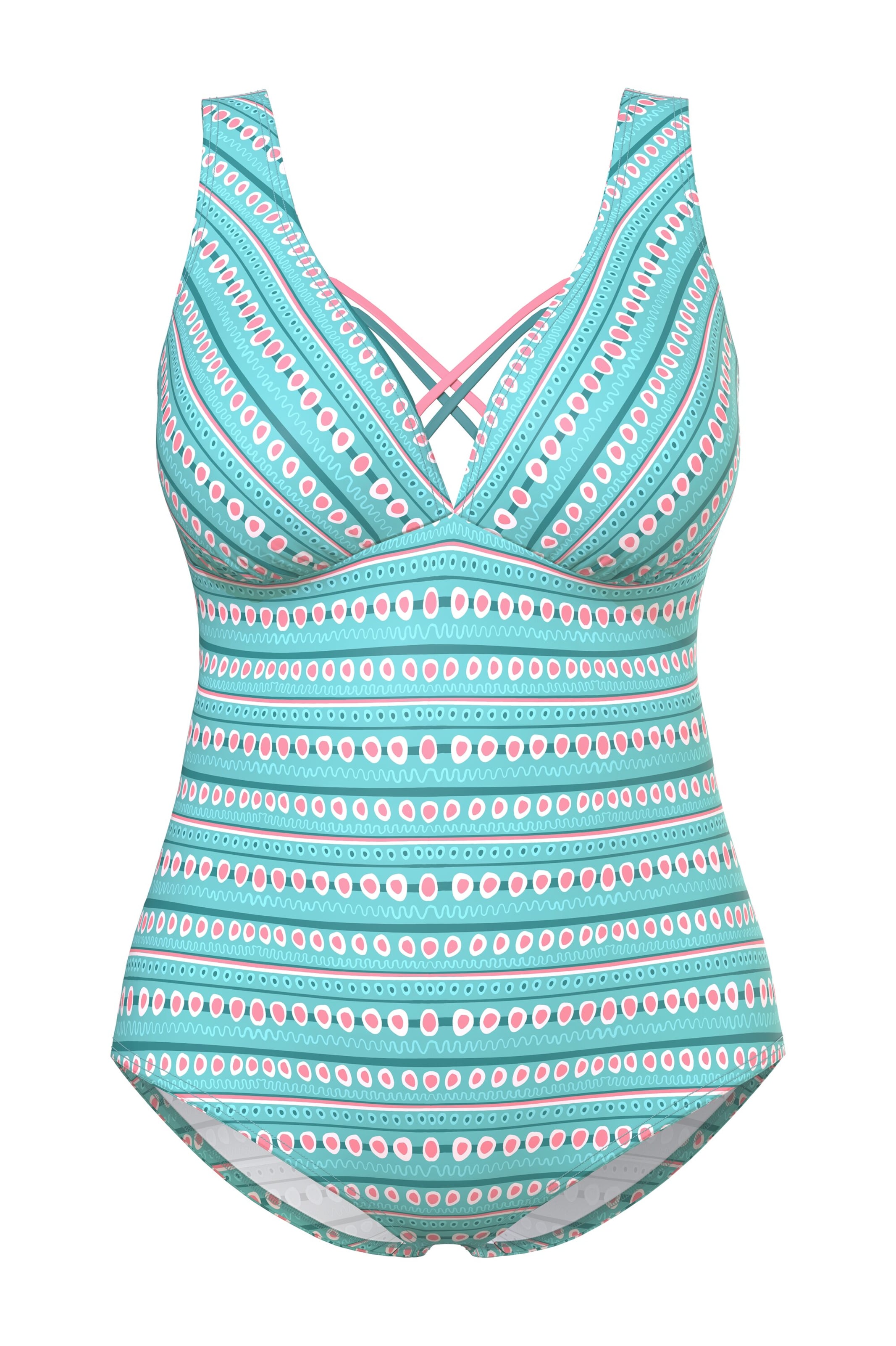 Minimiseur Maillot de bain Ulla Popken en bleu : devant