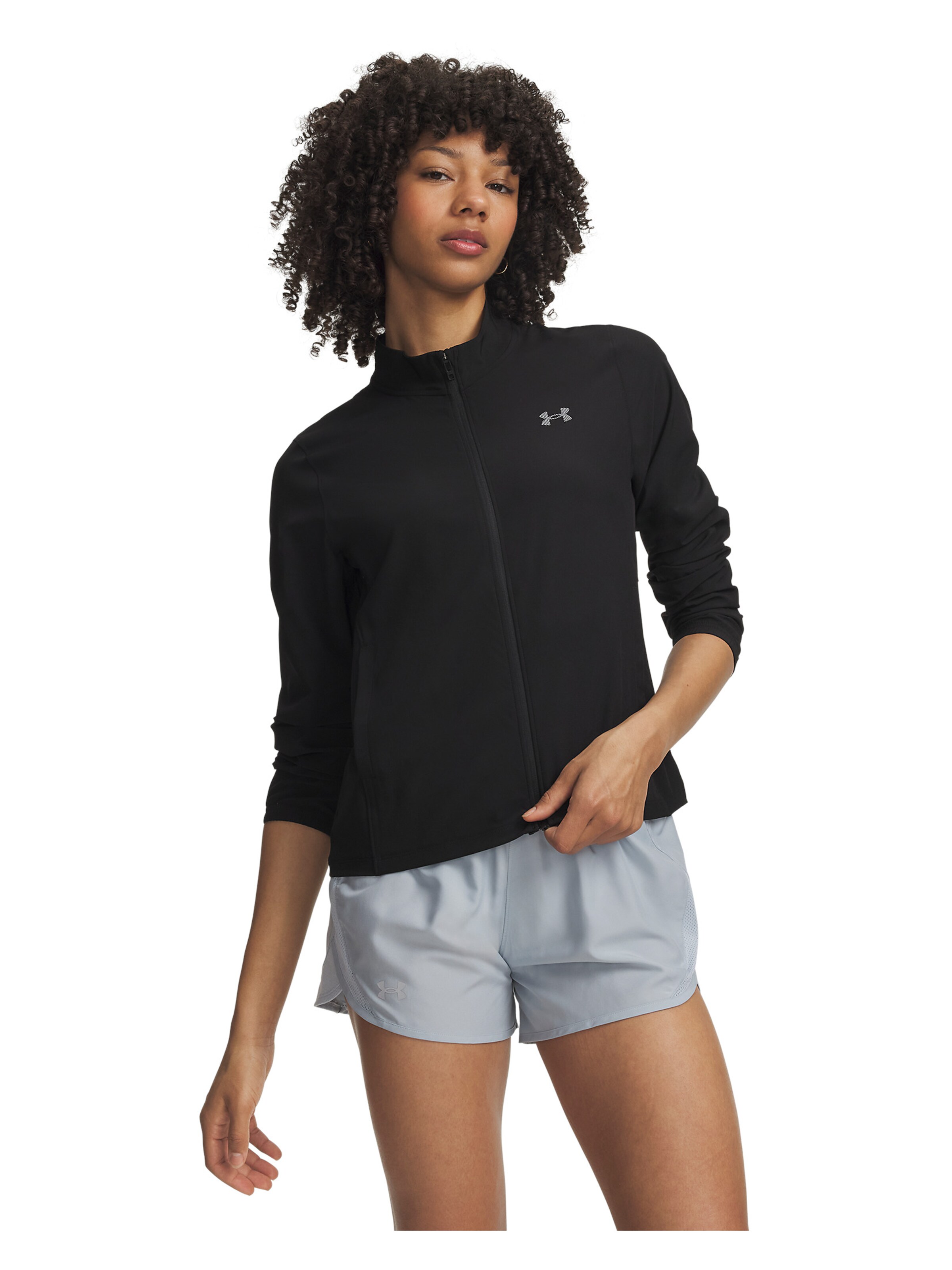 UNDER ARMOUR Sportjas 'Velociti' in Zwart: voorkant