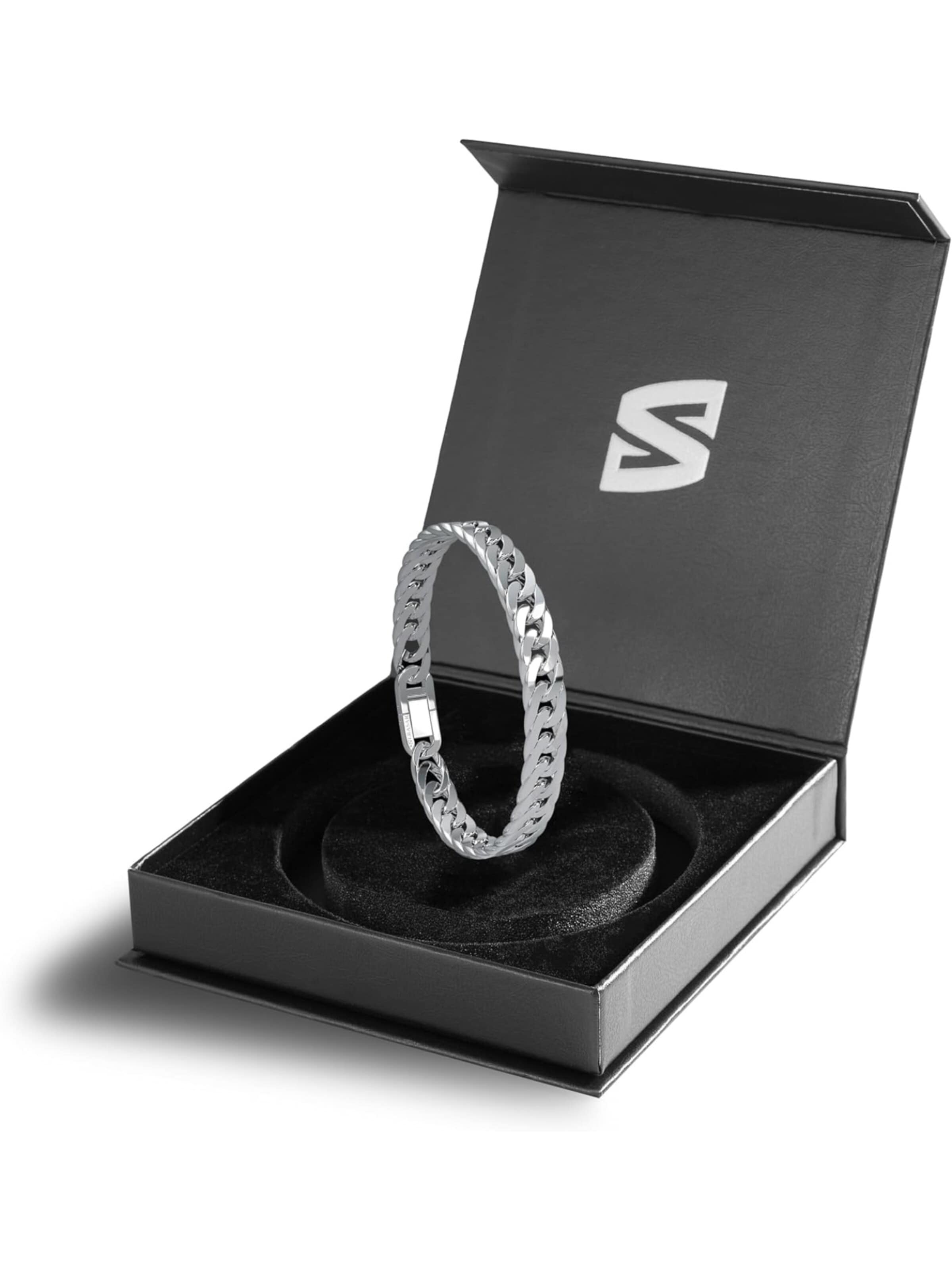 SERASAR Bracelet 'Cuban' in Silver