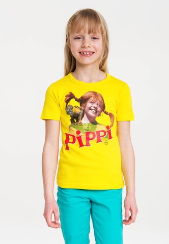 LOGOSHIRT T-Shirt "Pippi Langstrumpf" in Gelb: predná strana