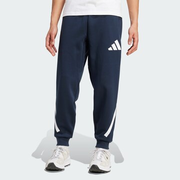 ADIDAS SPORTSWEAR Конический (Tapered) Спортивные штаны 'Z.N.E.' в Синий: спереди