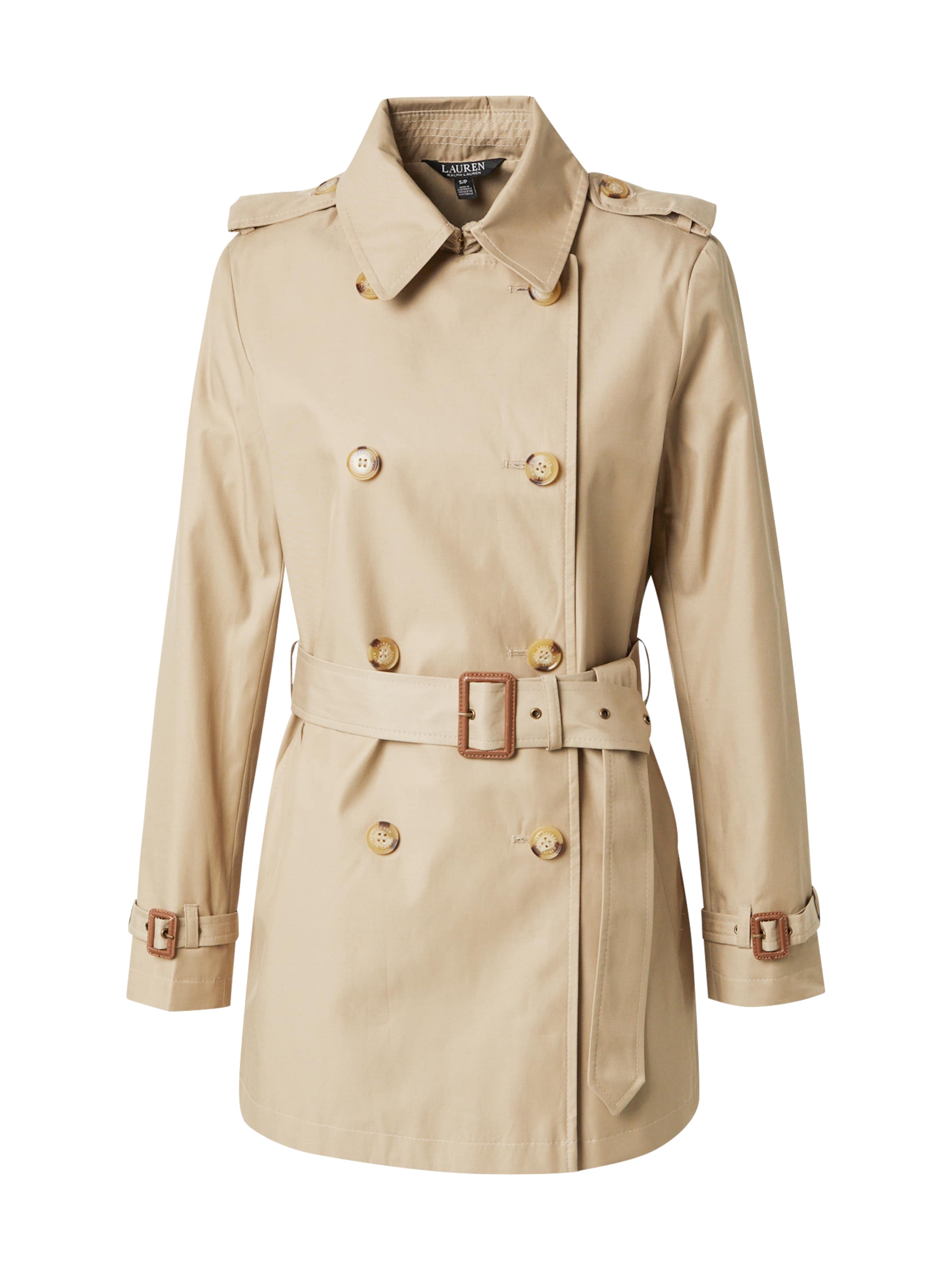 Manteau mi-saison Lauren Ralph Lauren en beige : devant
