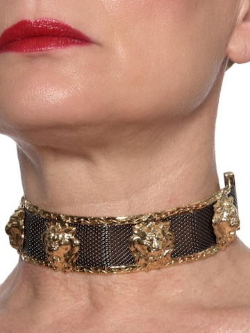 Addicted2 - Cadena 'Heritage choker placcato oro 18kt con le teste di leoni' en oro