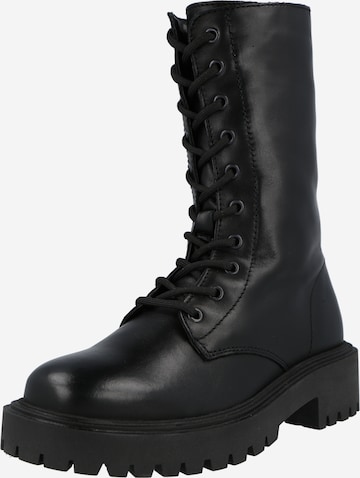 PS Poelman Lace-up bootie in Black: front