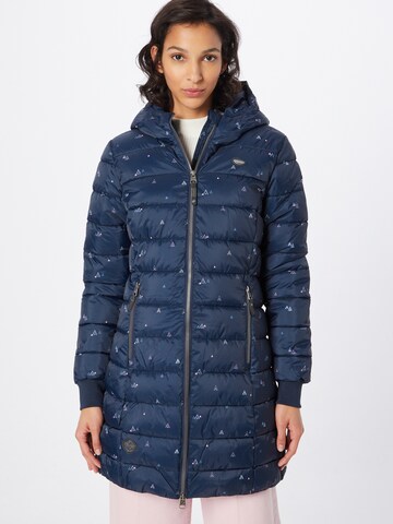 Ragwear Winter Coat 'Tiasa' in Blue: front