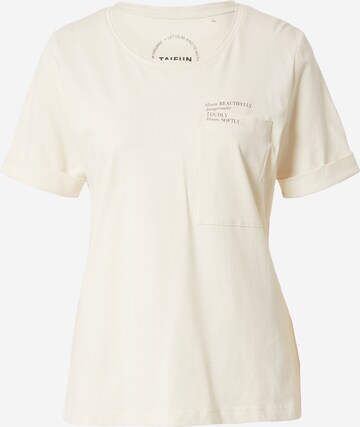 T-shirt TAIFUN en beige : devant