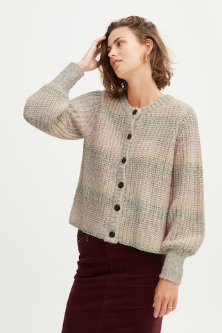 Fransa Knit Cardigan 'LISA' in Beige: front