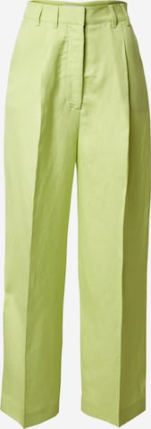 EDITED Regular Pleat-Front Pants 'Kaj' in Yellow: front