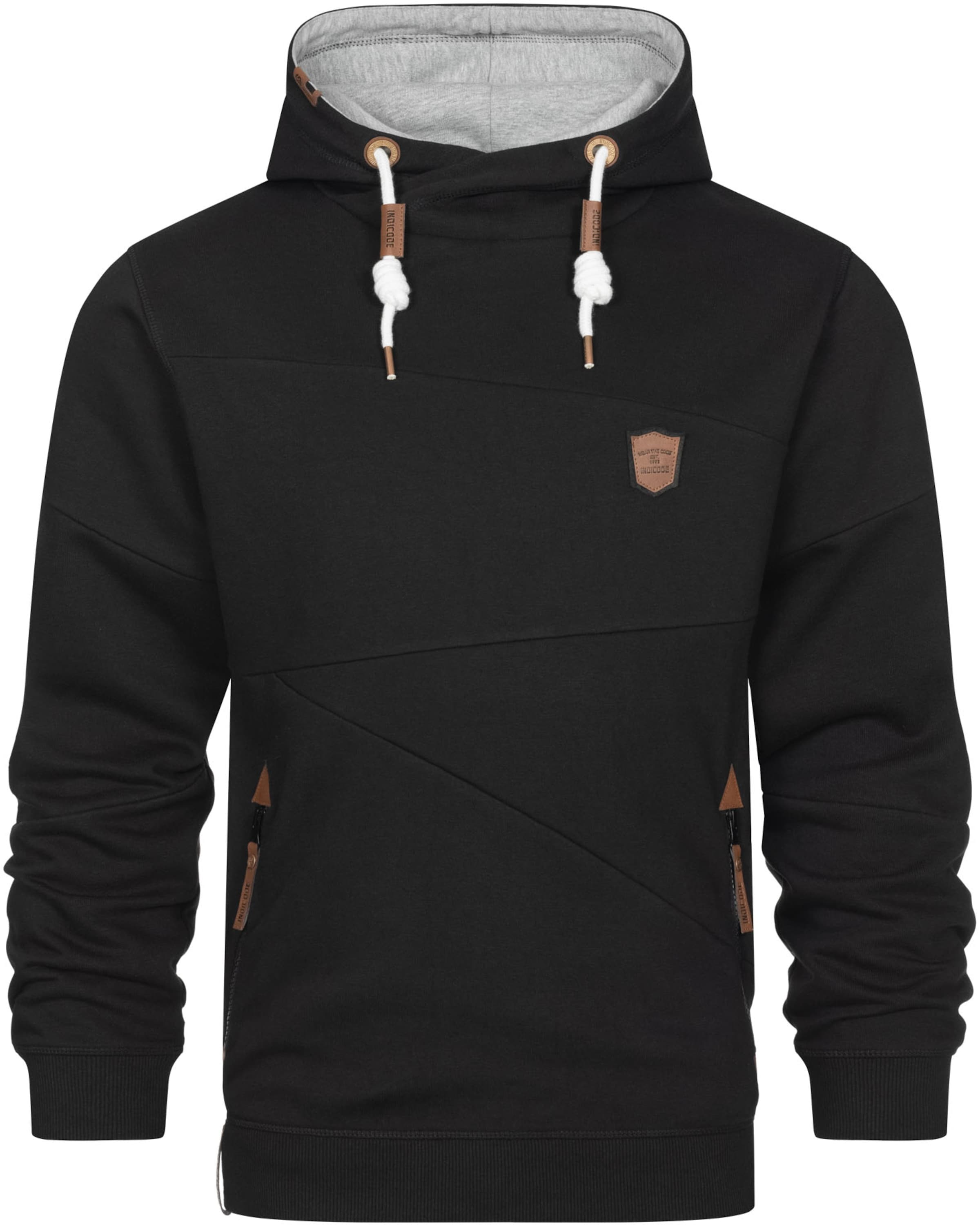 INDICODE JEANS Sweatshirt in Schwarz: Vorderseite