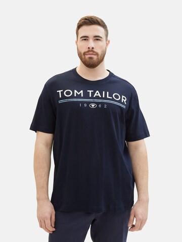 TOM TAILOR Men + Shirt in Blauw: voorkant