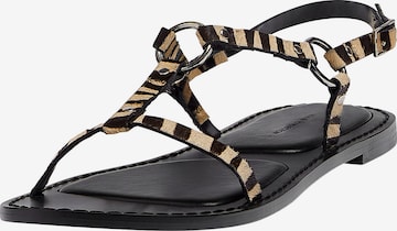 Pull&Bear Sandalen met riem in Bruin: voorkant