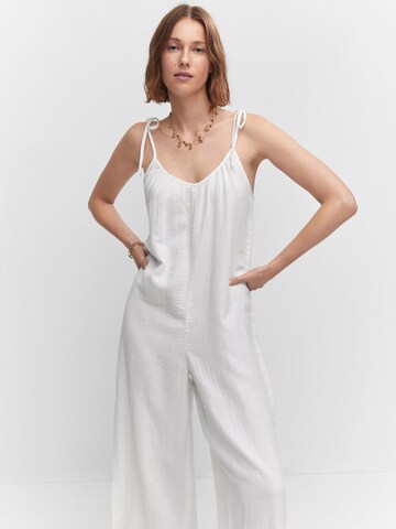 Combinaison 'Tarifa' MANGO en blanc : devant