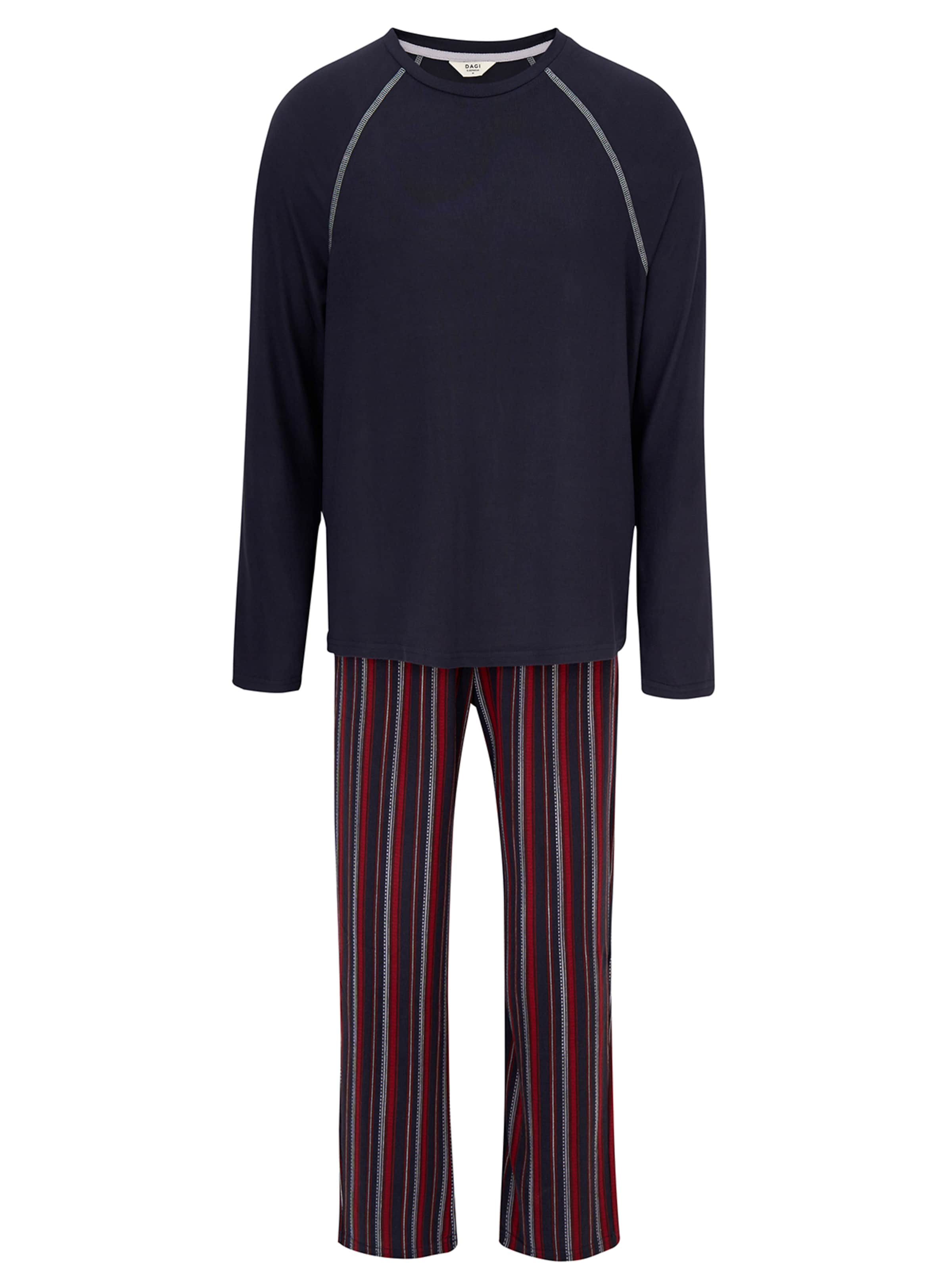 Dagi - Pijama largo en azul: frente