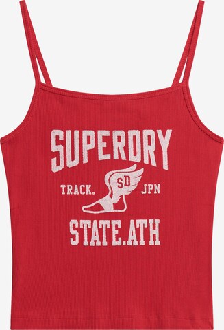 Superdry Top  'Athletic College' in Rot: predná strana