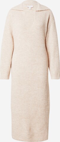 TOPSHOP - Vestido de punto en beige: frente