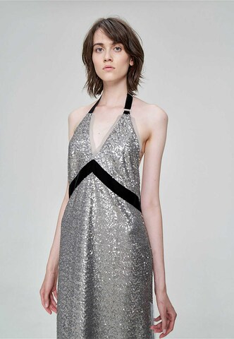 MONOSUIT Cocktail Dress 'PAILLETTES' in Silver