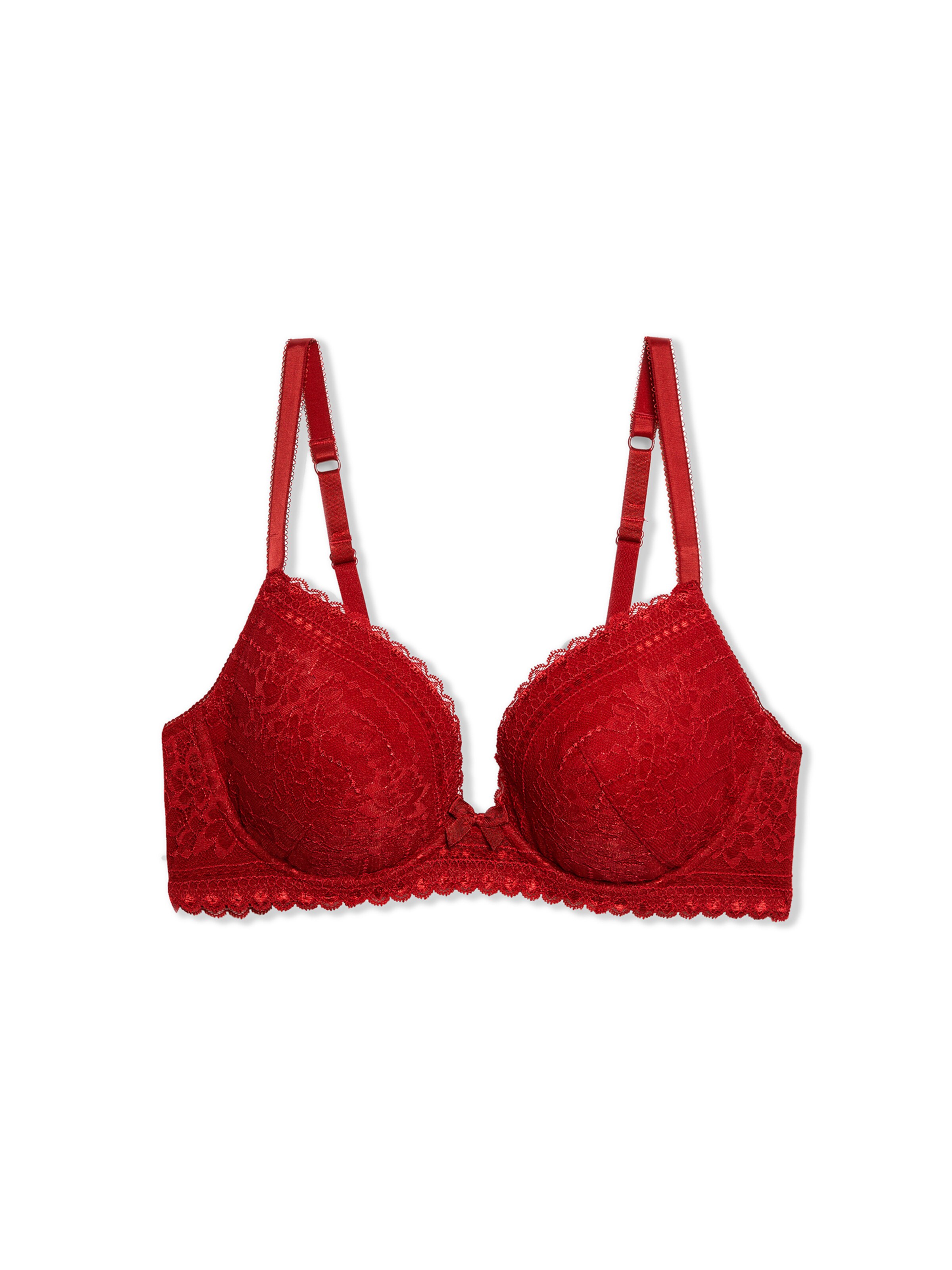 ETAM Push-up BH 'Panama' in Rood: voorkant