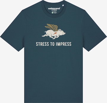 T-Shirt 'Stress To Impress' Watapparel en vert : devant