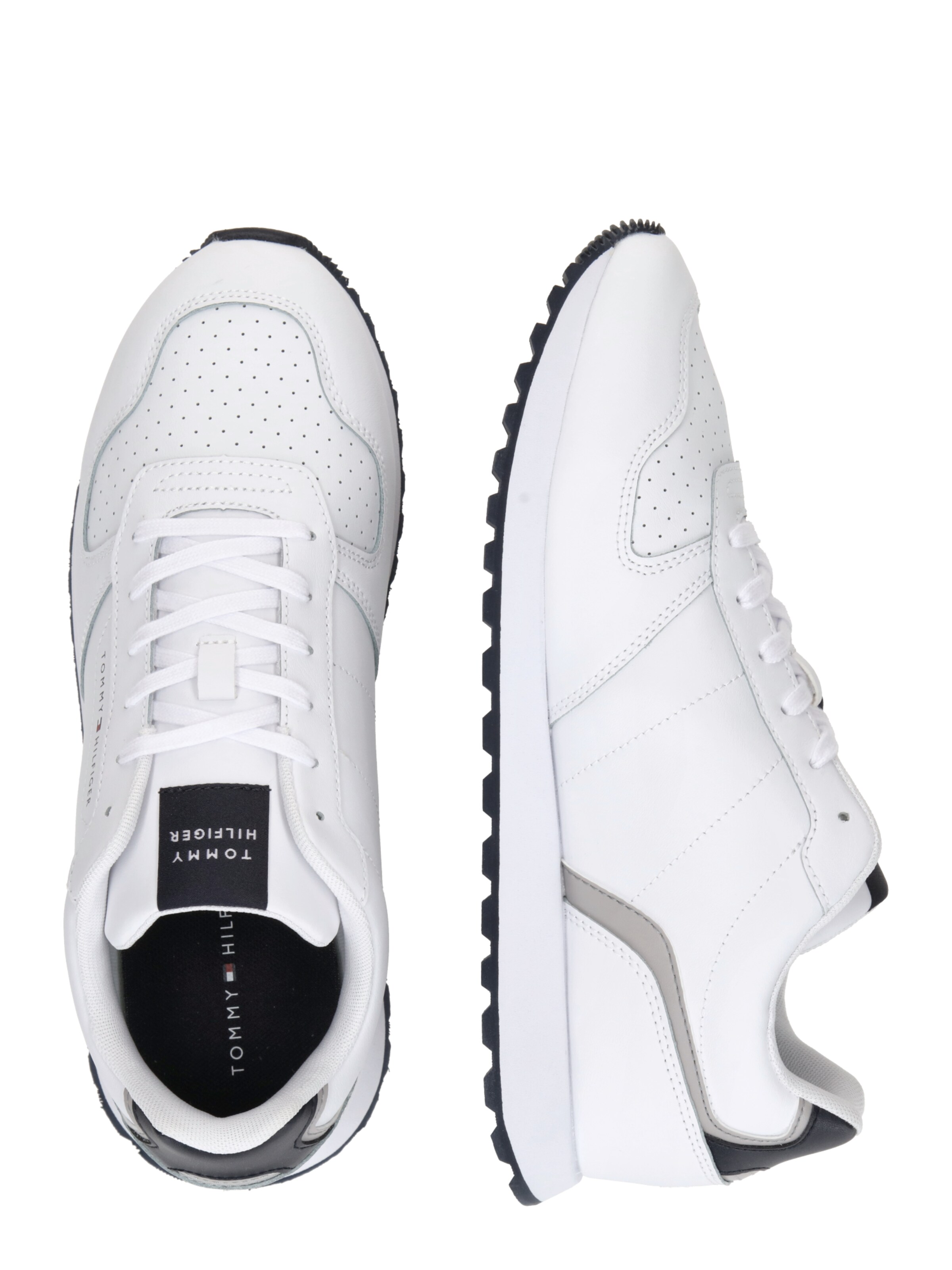 TOMMY HILFIGER Matalavartiset tennarit 'NEW RUNNER' värissä valkoinen