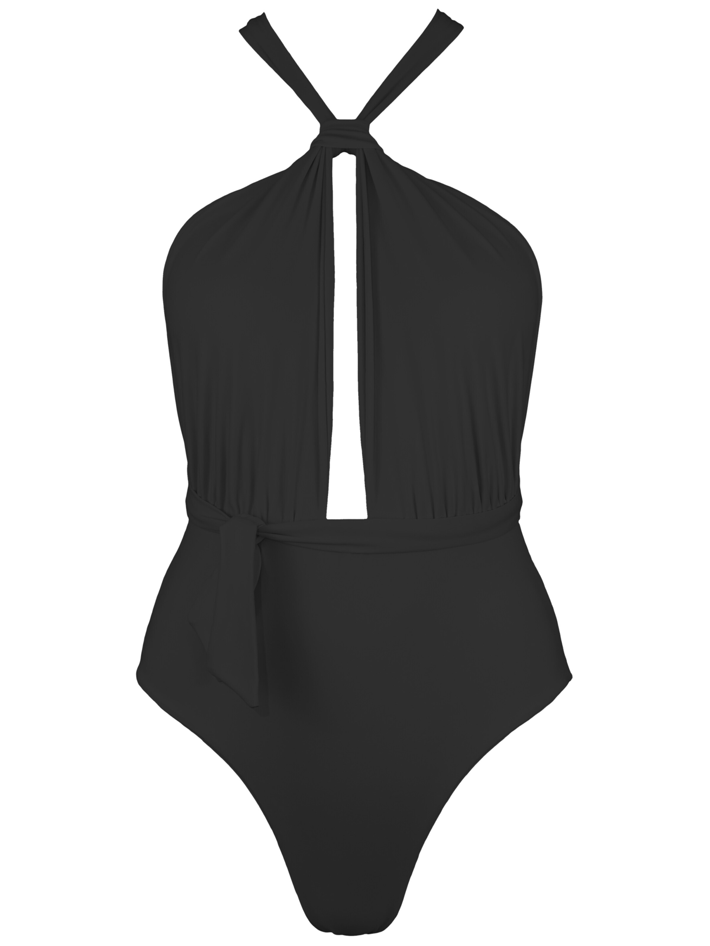 SEA ME SWIM High neck Swimsuit 'MOOREA' in Black: front