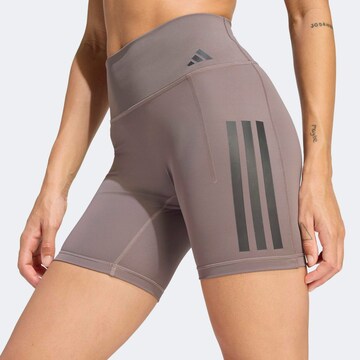 ADIDAS PERFORMANCE Skinny Workout Pants in Grey