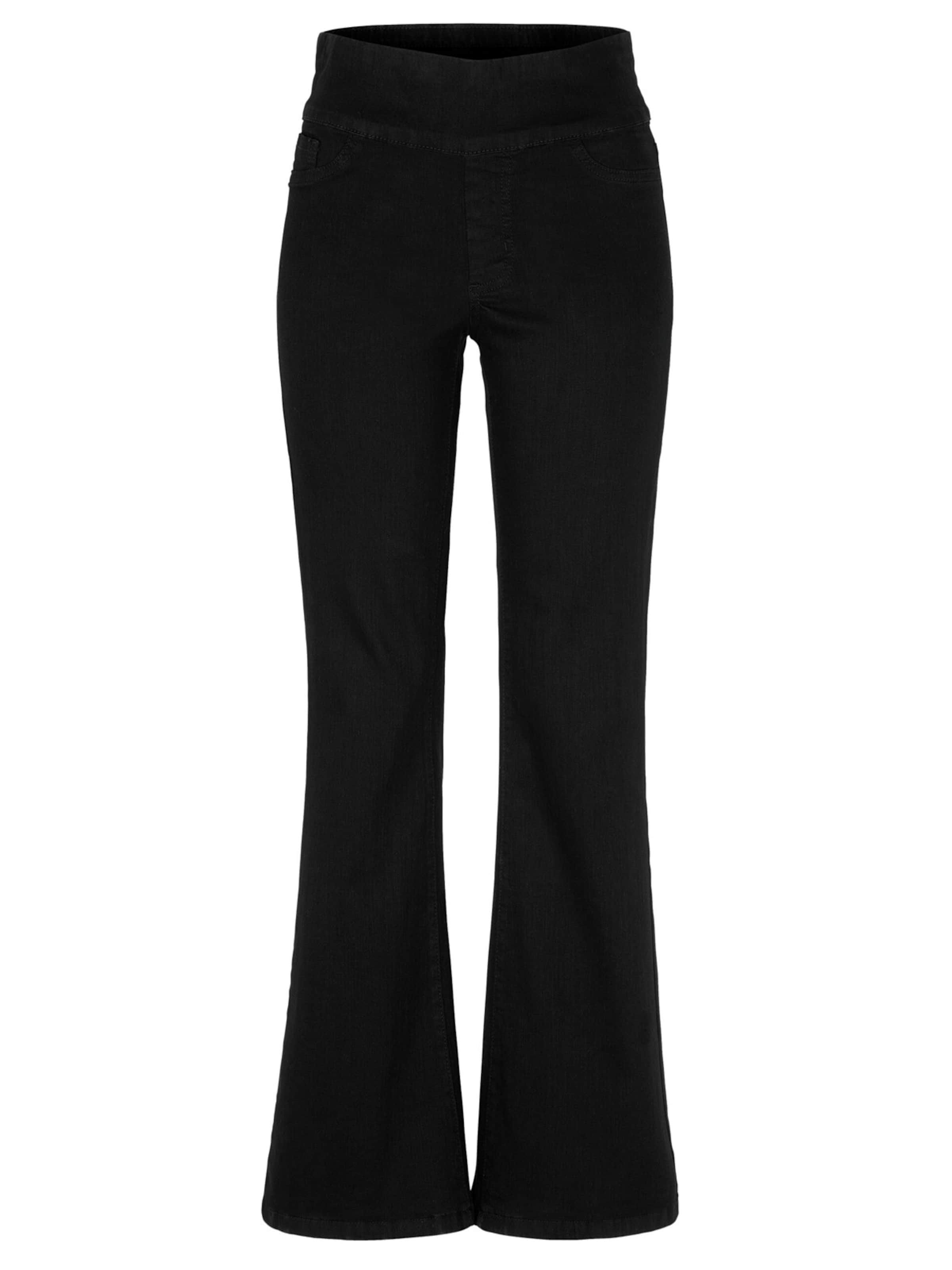 Cellbes of Sweden Flared Jeggings in Zwart: voorkant