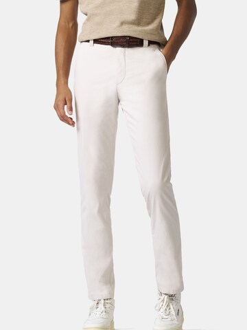 MEYER Slimfit Chinohose 'BONN Art.1-8123' in Weiß: Vorderseite