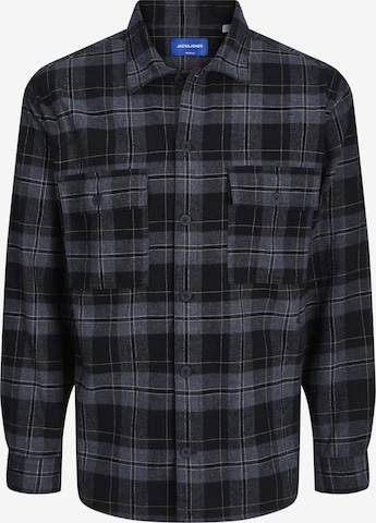 Jack & Jones Junior Regular fit Button Up Shirt in Black: front