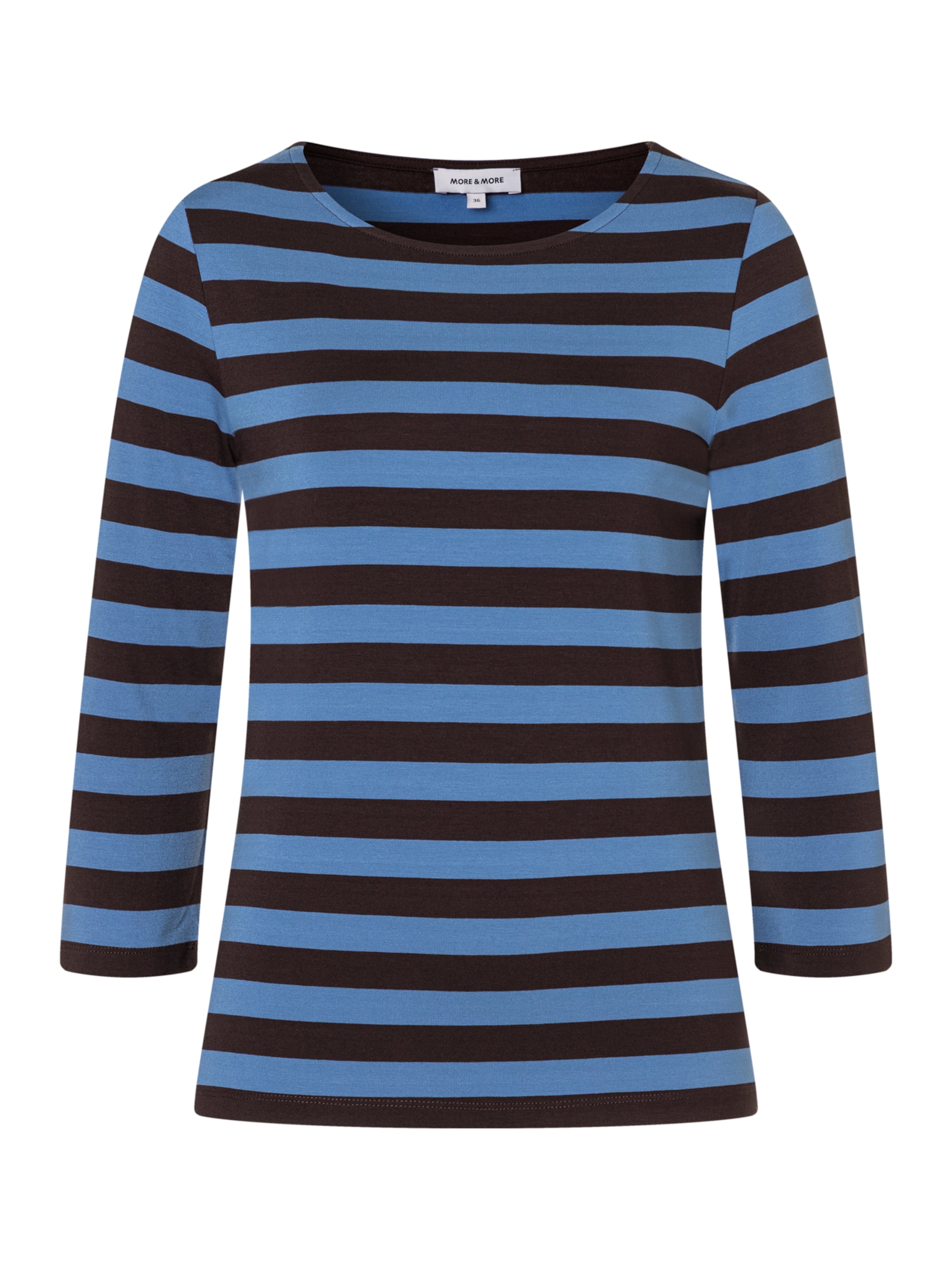 MORE & MORE Shirt in Azure / Dark brown, Item view