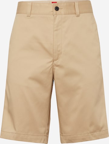 Pantalon chino 'Darik' HUGO Red en beige : devant