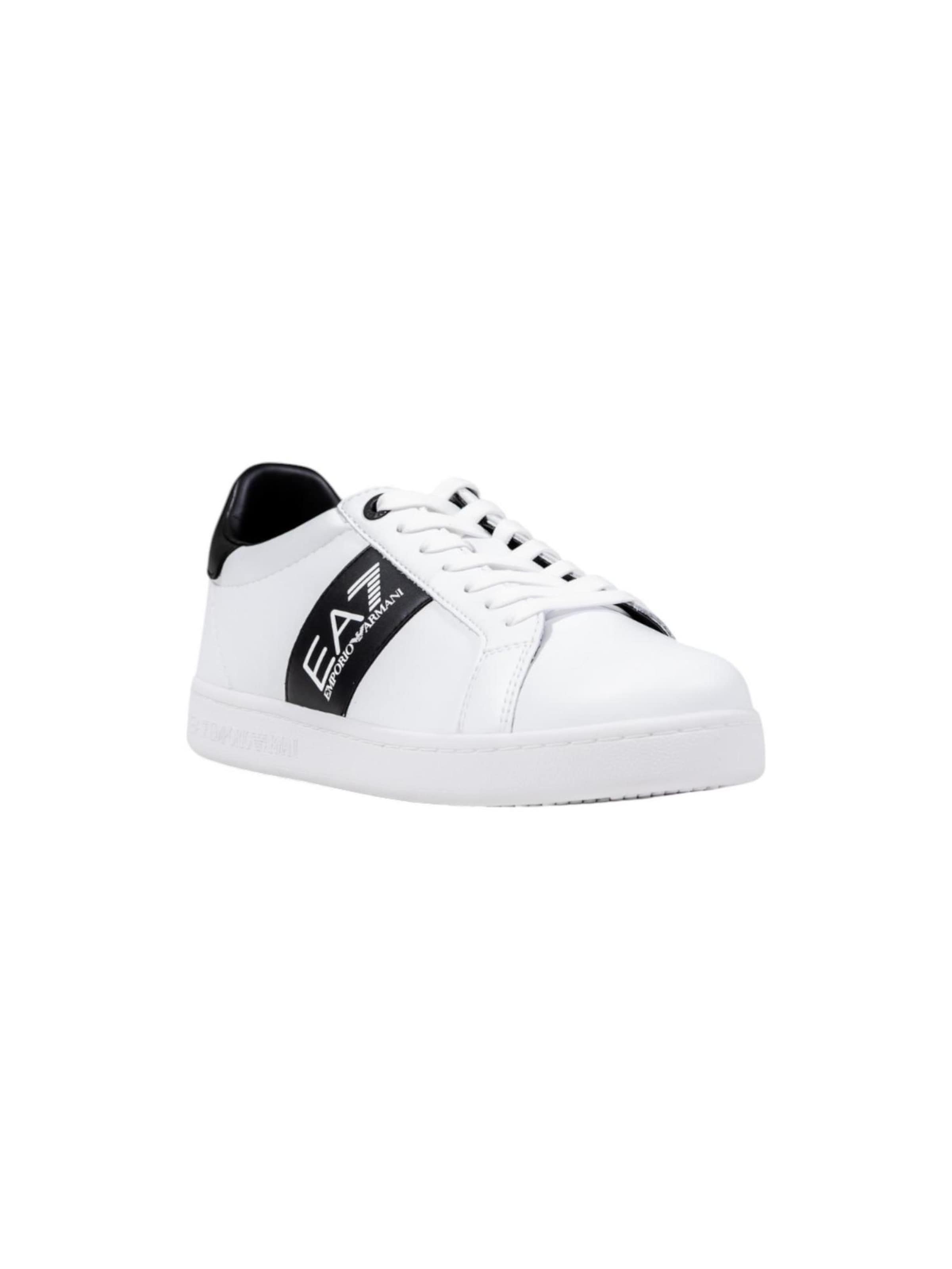 Baskets basses EA7 Emporio Armani en blanc : devant