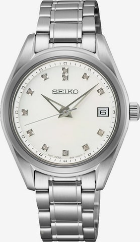 SEIKO Analoguhr in Silber: Vorderseite
