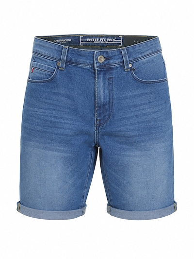 Boxeur des Rues Jean 'Herren Jeansshorts Boxeur des Rues San Francisco, Slim Fit, Klassisches Blau, Tricolore-Etikett' en 30 en bleu, Vue avec produit