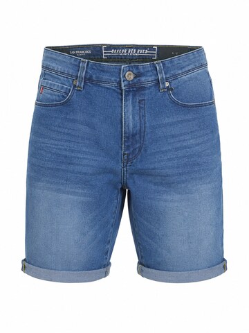 Boxeur des Rues - regular Vaquero 'Herren Jeansshorts Boxeur des Rues San Francisco, Slim Fit, Klassisches Blau, Tricolore-Etikett' en azul: frente