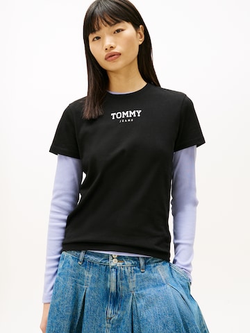 Tricou 'ESSENTIAL' de la Tommy Jeans pe negru: față