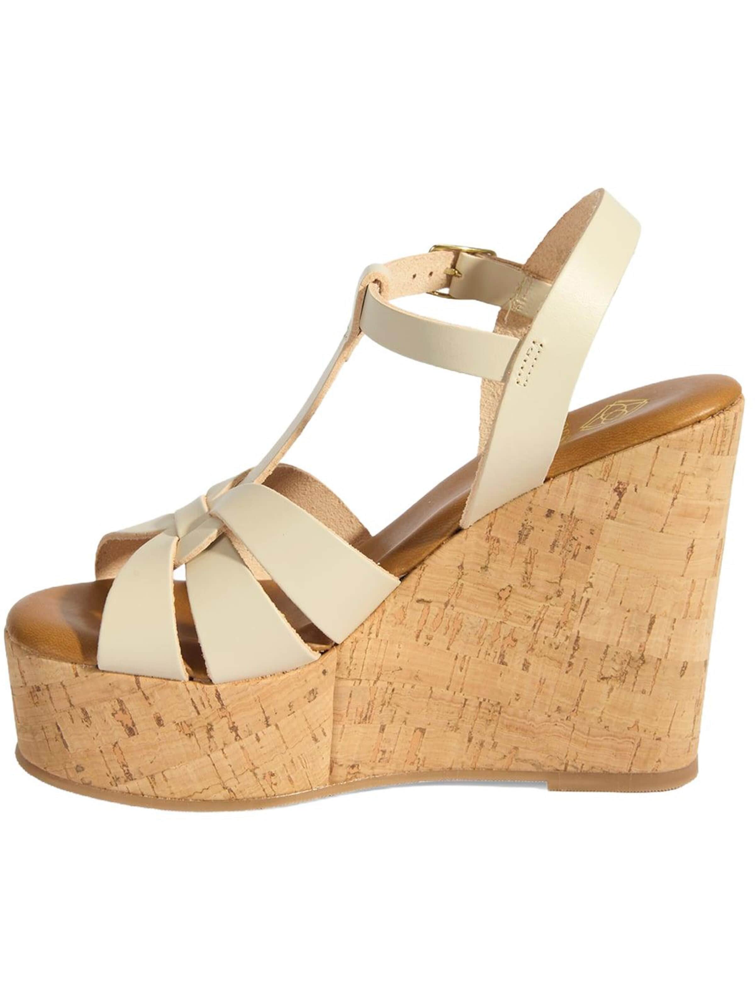 Desa Sandals 'Keilsandalen' in White